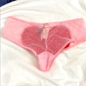 Victoria’s Secret pink lace panties with heart